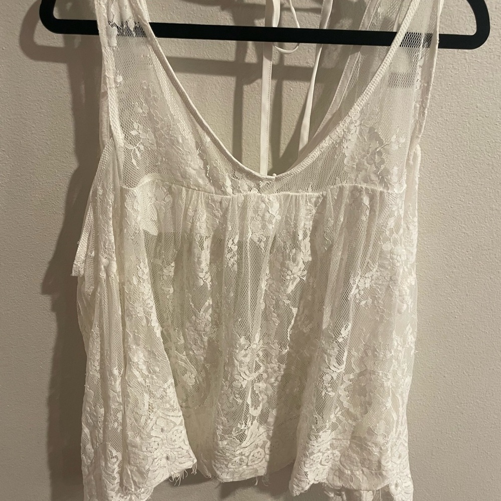 Abercrombie & Fitch Elegant White Lace‎ Women’s Top Size Small